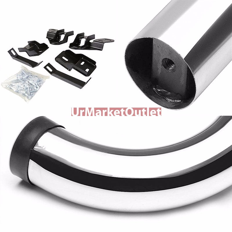 90 Bend End Metal Running Board Nerf Bar For 09-18 Ram/19+ Classic Extended Cab