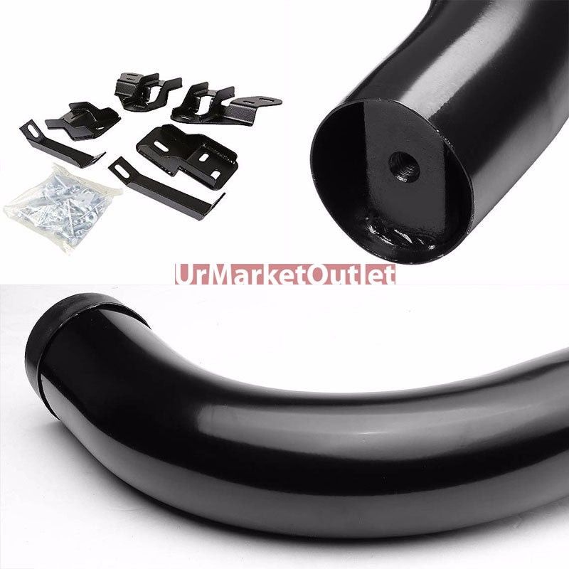 90 Bend End Black Running Board Nerf Bar For 09-18 Ram/19+ Classic Crew Cab