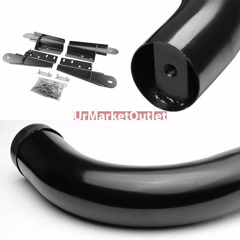90 Bend End Black Running Board Nerf Bar For 04-14 Ford F-150 Extended Cab