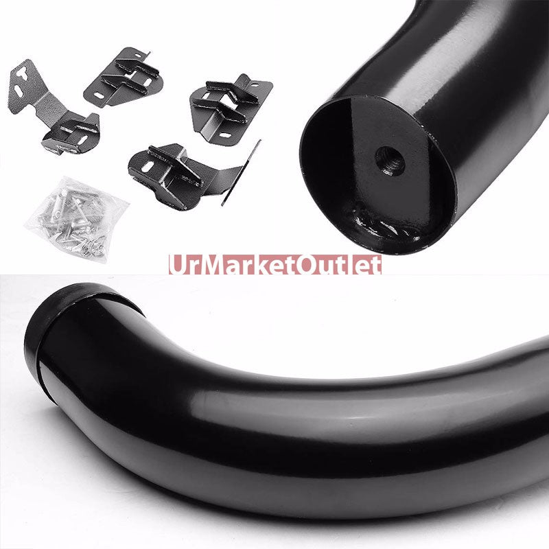 90 Bend End Black Running Board Nerf Bar For 09-14 Ford F-150 Extended Cab