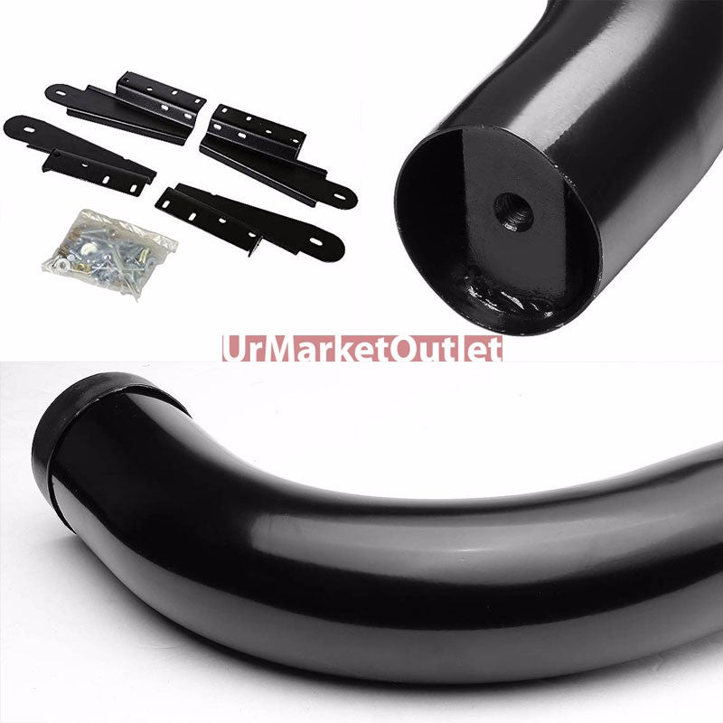 90 Bend End Black Running Board Nerf Bar For 04-14 Ford F-150 Crew Cab