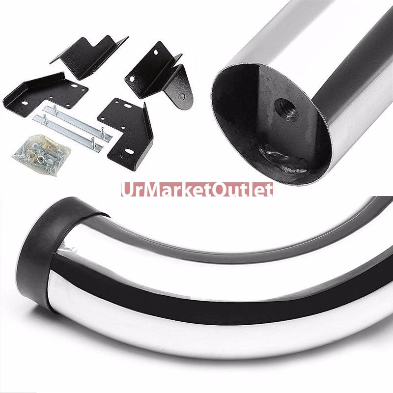 90 Bend End Metal Running Board Nerf Bar For 99-16 Ford Super Duty Standard Cab