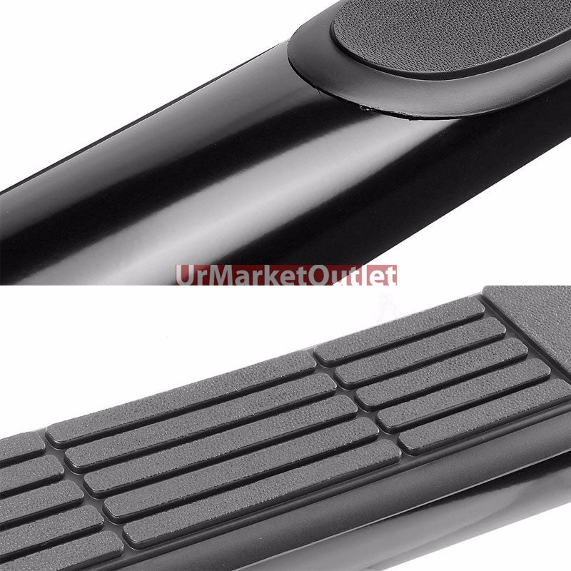 90 Bend End Black Running Board Nerf Bar For 99-16 Ford Super Duty Extended Cab
