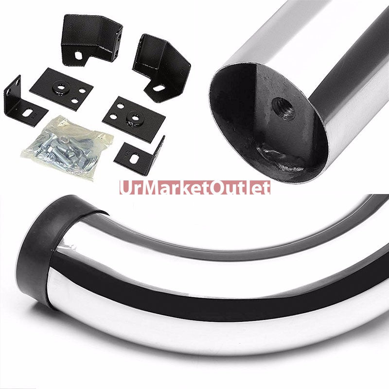 90 Bend End Metal Running Board Nerf Bar For 87-06 Jeep Wrangler (YJ TJ)