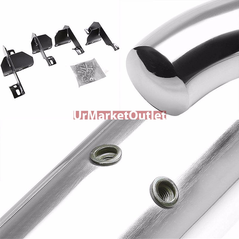 90 Bend End Metal Running Board Nerf Bar For 07-18 Jeep Wrangler 2-Door (JK)