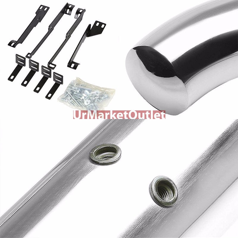 Curved End Metal Running Board Nerf Bar For 07-13 Acura MDX (YD2 2nd Gen)
