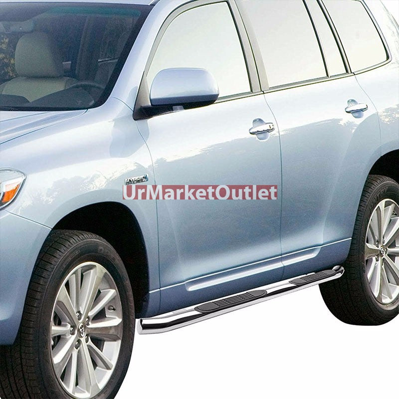 Curved End Metal Running Board Nerf Bar For 01-07 Highlander/04-06 Lexus RX330