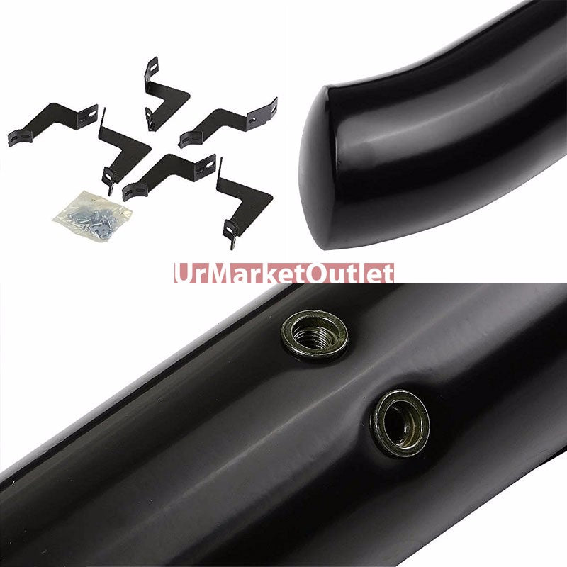 Curved End Black Running Board Nerf Bar For 07-21 Toyota Tundra XK50 Crew Cab