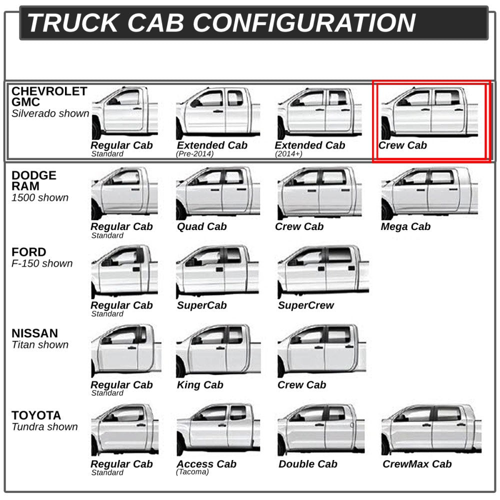 Curved End Metal Running Board Nerf Bar For 99-14 Silverado GMT800/900 Crew Cab