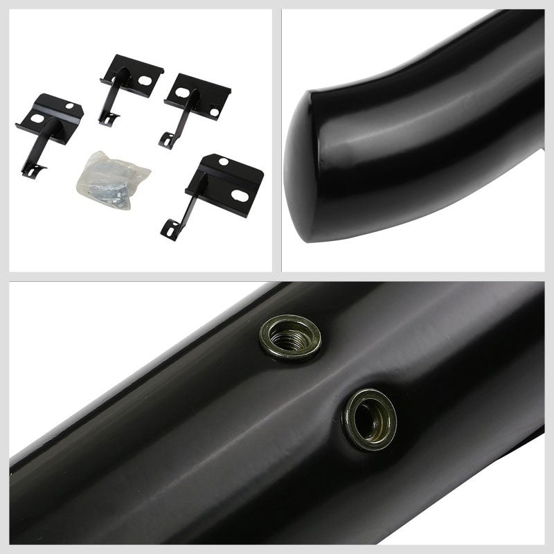 Curved End Black Running Board Nerf Bar For 09-17 Traverse/07-17 Acadia