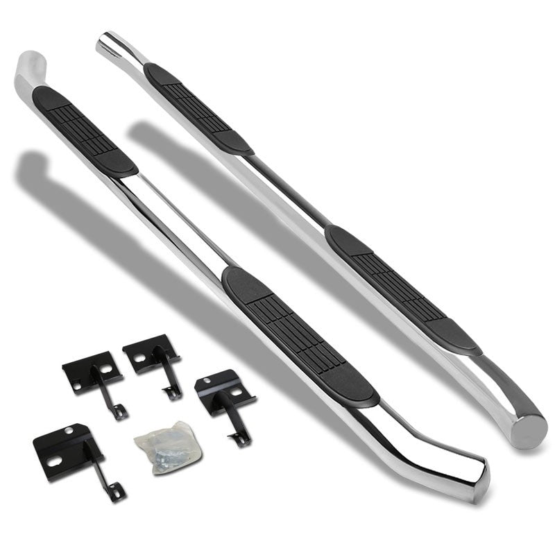 Curved End Metal Running Board Nerf Bar For 09-17 Traverse/07-17 Acadia
