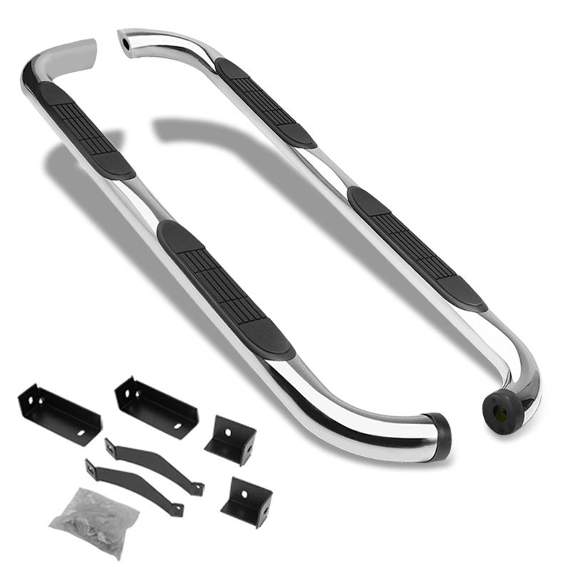 90 Bend End Metal Running Board Nerf Bar For 04-15 Nissan Titan A60 Extended Cab