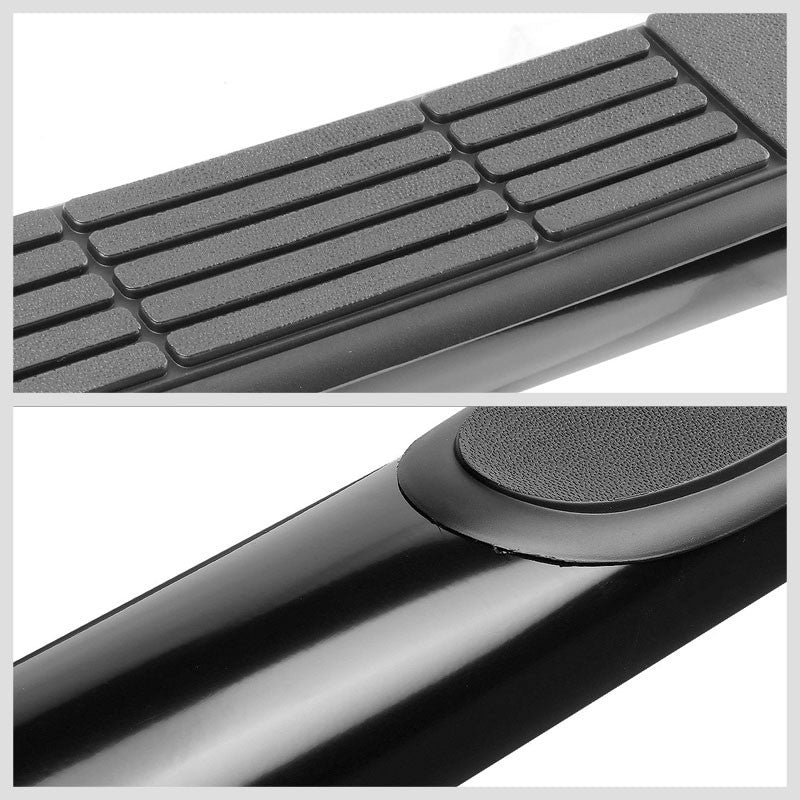 90 Bend End Black Running Board Nerf Bar For 99-14 Silverado GMT800/900 Crew Cab