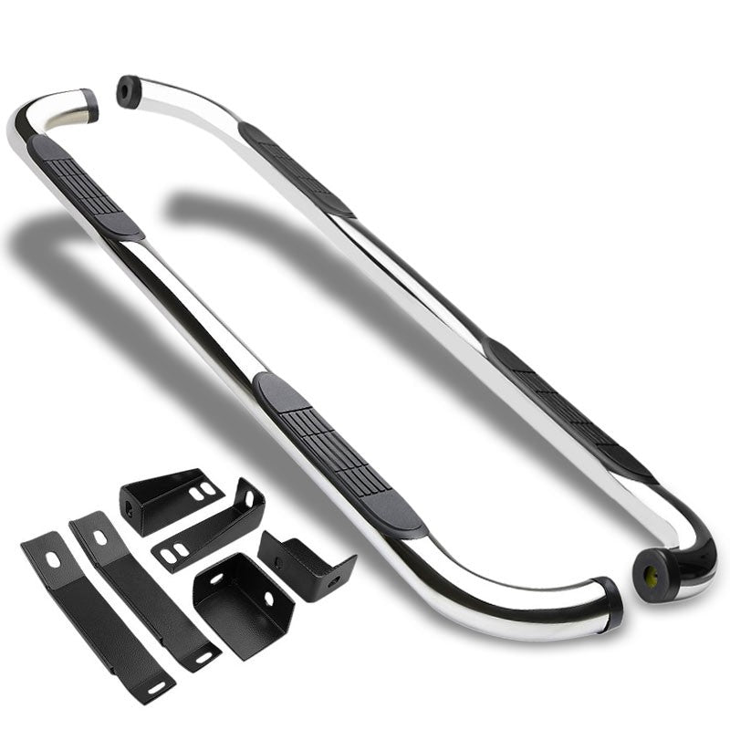 90 Bend End Metal Running Board Nerf Bar For 99-14 Silverado GMT800/900 Crew Cab