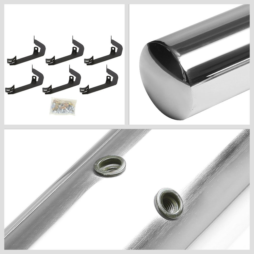 Straight Tubular Metal Running Board Nerf Bar For 15+ F150 P552 P702 Crew Cab