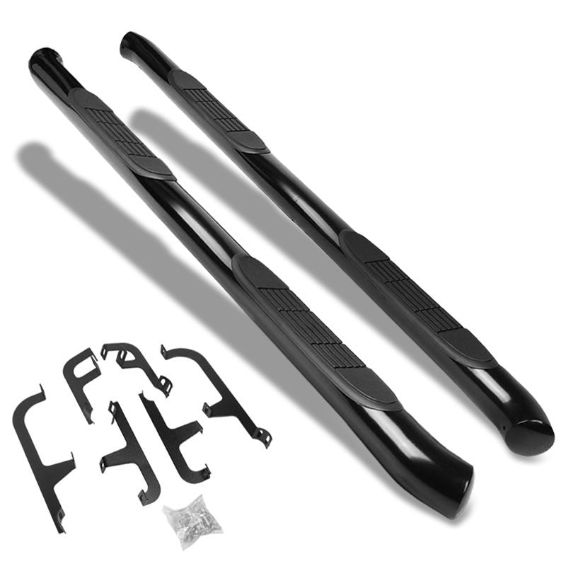 Curved End Black Running Board Nerf Bar For 18+ Volkswagen Atlas (CA1 1st Gen)