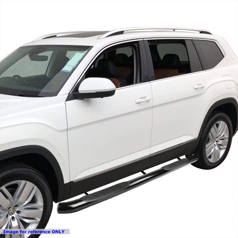 Curved End Black Running Board Nerf Bar For 18+ Volkswagen Atlas (CA1 1st Gen)