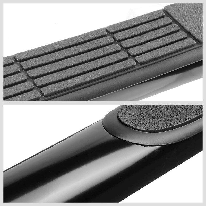 Curved End Black Running Board Nerf Bar For 18+ Volkswagen Atlas (CA1 1st Gen)