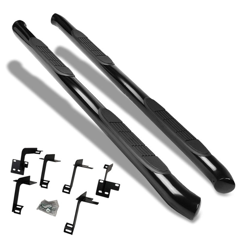 Curved End Black Running Board Nerf Bar For 19+ Ram 1500 DT Gen Crew Cab
