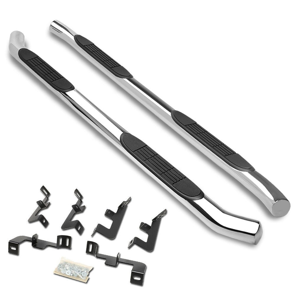 Curved End Metal Running Board Nerf Bar For 18+ Jeep Wrangler JL 4Dr Unlimited