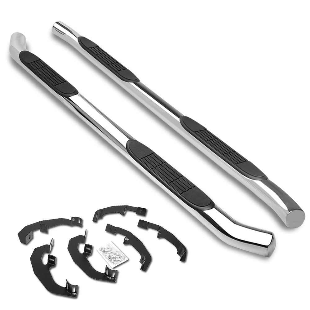 Curved End Metal Running Board Nerf Bar For 19+ Silverado 1500 T1XX Extended Cab