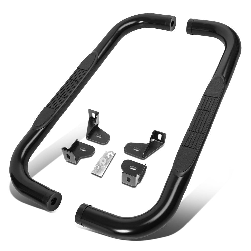 90 Bend End Black Running Board Nerf Bar For 19+ Silverado/Sierra Standard Cab
