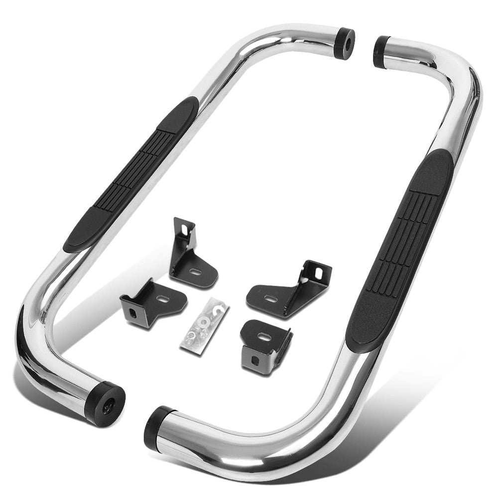 90 Bend End Metal Running Board Nerf Bar For 19+ Silverado/Sierra Standard Cab