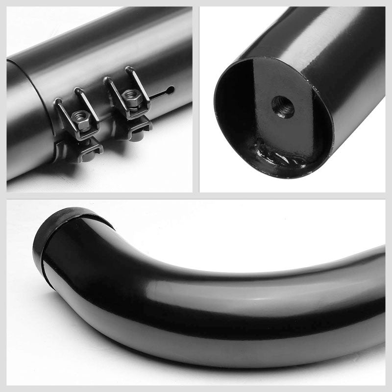 90 Bend End Black Running Board Nerf Bar Adjustable Extended Cab and Crew Cab