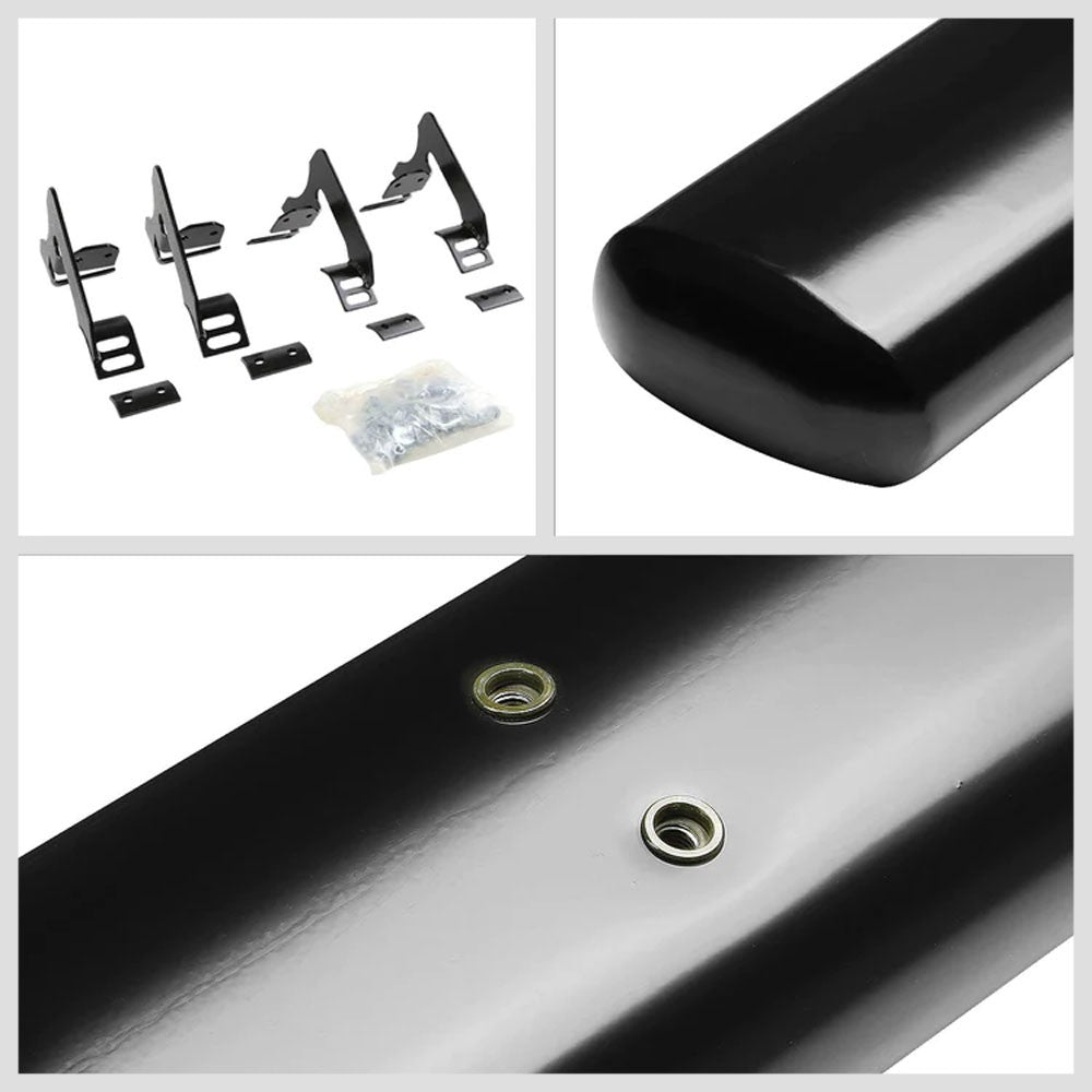 Straight Design Black Running Board Nerf Bar For 04-12 GMC Canyon Standard Cab