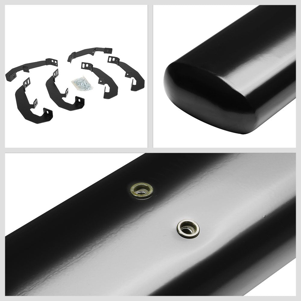 Straight Design Black Running Board Nerf Bar For 19+ Silverado/Sierra Crew Cab