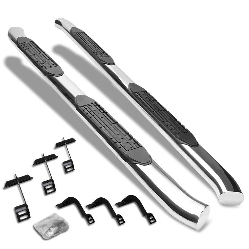 Curved End Oval Metal Running Board Nerf Bar For 15+ F-150 P552 P702 Crew Cab