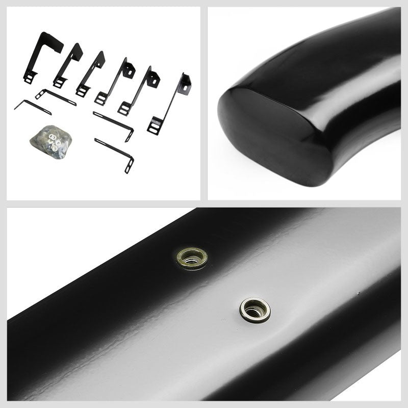 Curved Oval Black Running Board Nerf Bar For 99-14 Silverado GMT800/900 Crew Cab