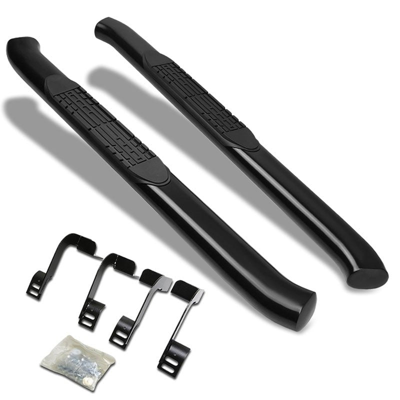 Curved End Oval Black Running Board Nerf Bar For 09+ Dodge Ram 1500 Standard Cab