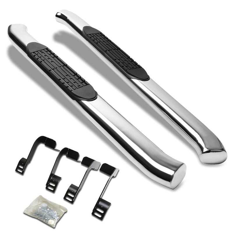 Curved End Oval Metal Running Board Nerf Bar For 09+ Dodge Ram 1500 Standard Cab