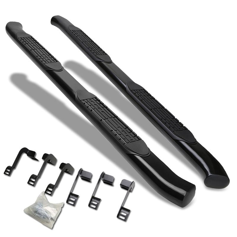Curved End Oval Black Running Board Nerf Bar For 09-18 Ram 1500 Extended Cab
