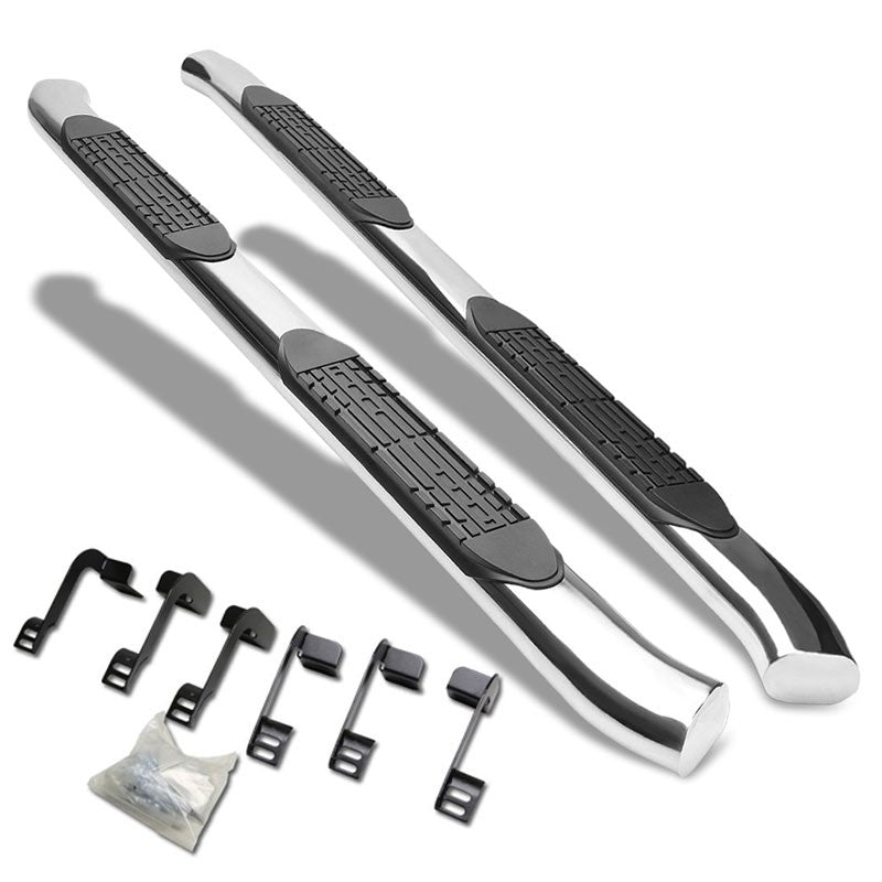 Curved End Oval Metal Running Board Nerf Bar For 09-18 Ram 1500 Extended Cab