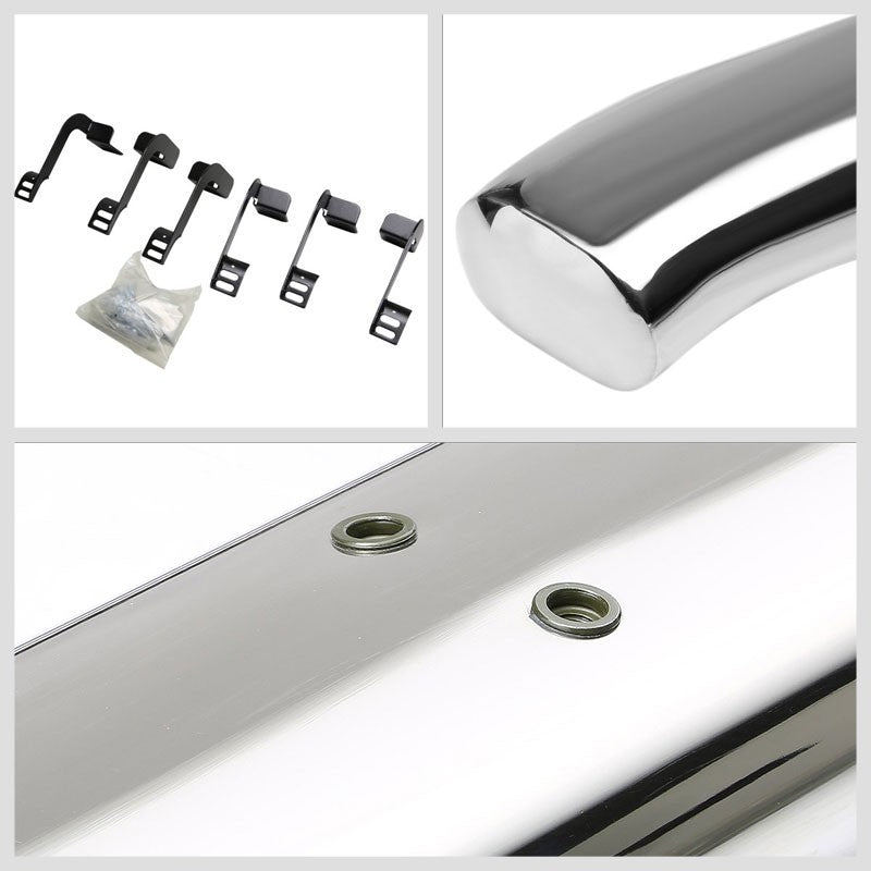 Curved End Oval Metal Running Board Nerf Bar For 09-18 Ram/19+ Classic Crew Cab