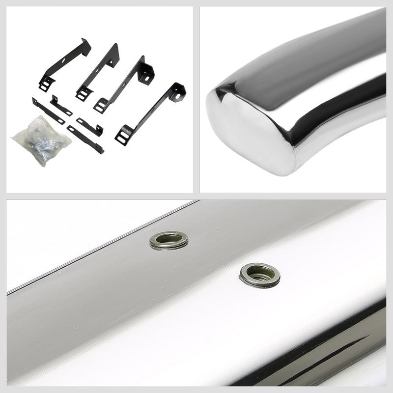 Curved End Oval Metal Running Board Nerf Bar For 02-08 Ram 1500 Standard Cab