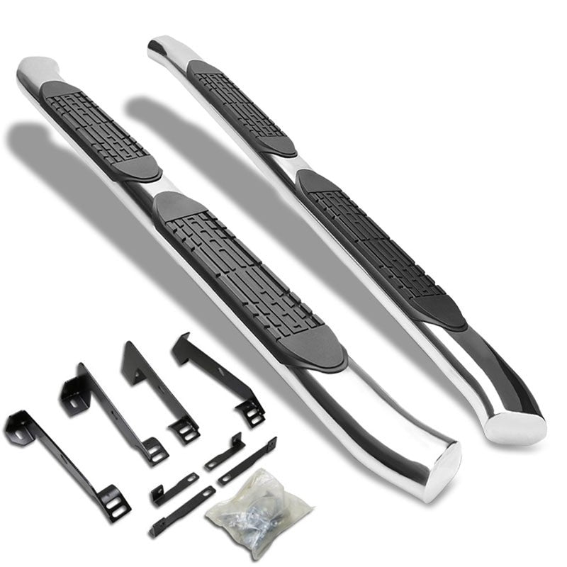Curved End Oval Metal Running Board Nerf Bar For 02-08 Ram 1500 Extended Cab