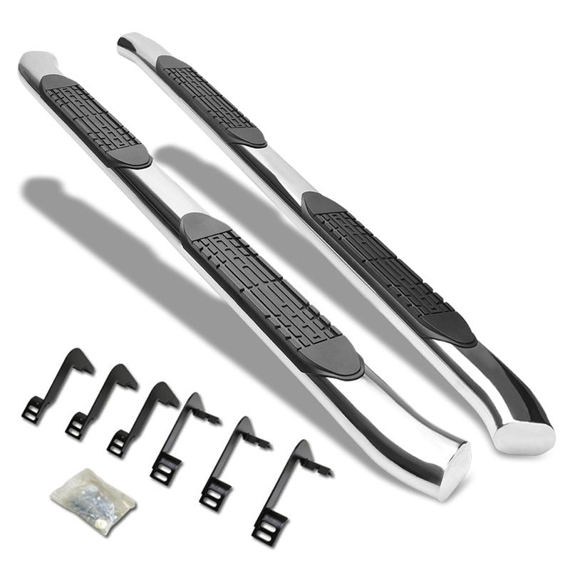 Curved End Oval Metal Running Board Nerf Bar For 04-15 Nissan Titan Extended Cab