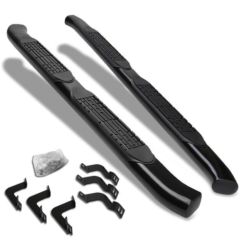 Curved End Oval Black Running Board Nerf Bar For 07-21 Tundra XK50 Extended Cab