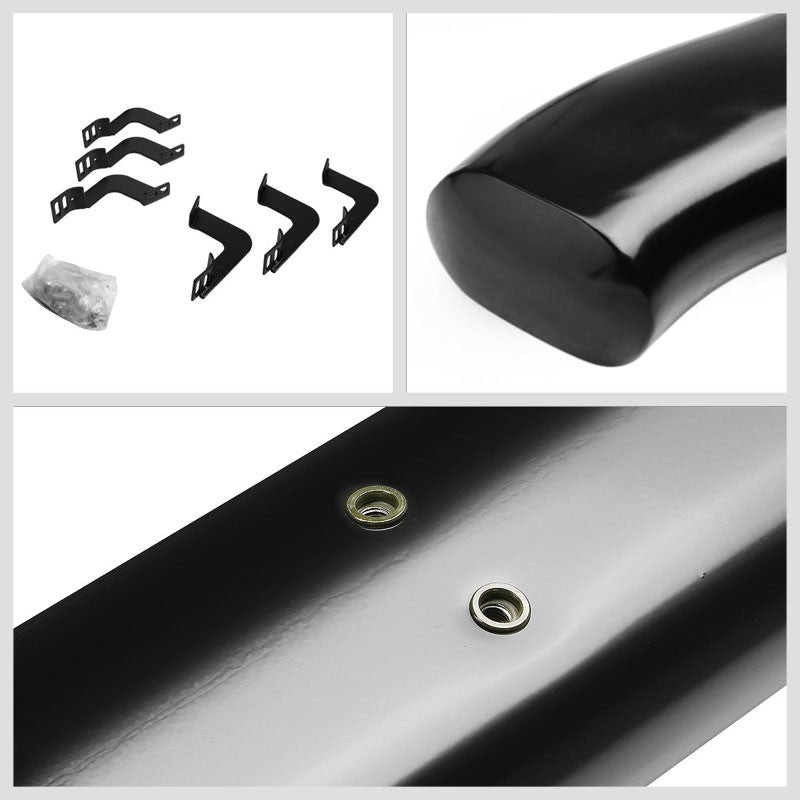 Curved End Oval Black Running Board Nerf Bar For 07-21 Tundra XK50 Extended Cab