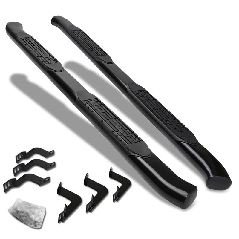 Curved End Oval Black Running Board Nerf Bar For 07-21 Tundra XK50 Crew Cab
