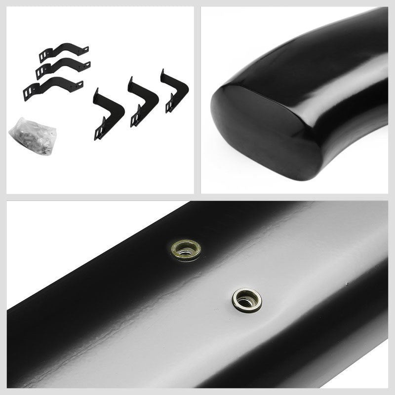 Curved End Oval Black Running Board Nerf Bar For 07-21 Tundra XK50 Crew Cab