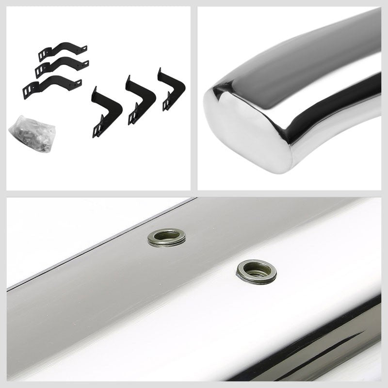 Curved End Oval Metal Running Board Nerf Bar For 07-21 Tundra XK50 Crew Cab