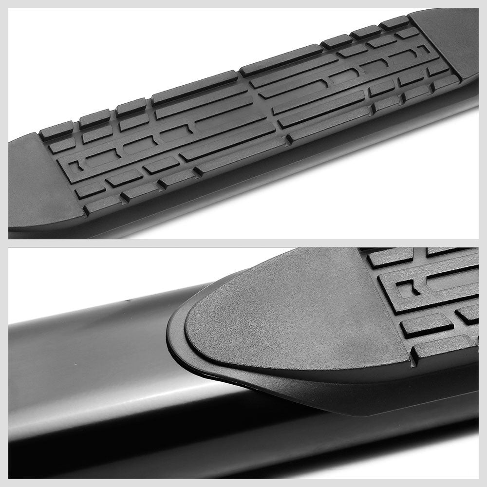 Curved End Oval Black Running Board Nerf Bar For 19+ Ram 1500 DT Extended Cab