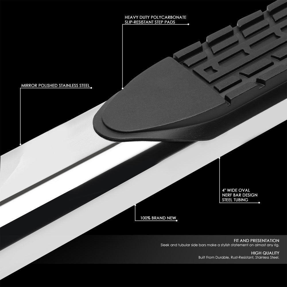 Curved End Oval Metal Running Board Nerf Bar For 19+ Ram 1500 DT Extended Cab