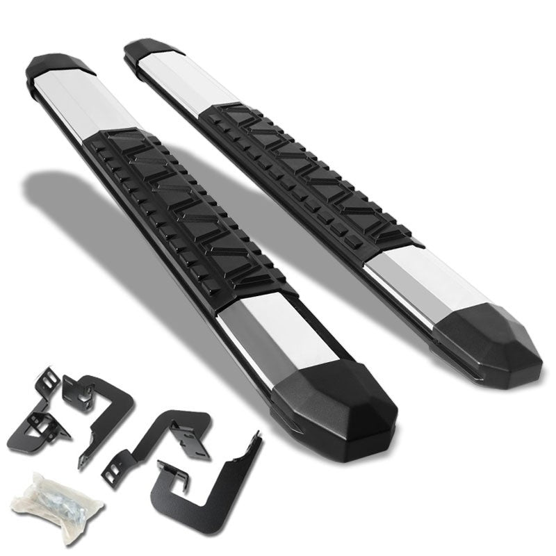 Extruded Trapezoid Metal Running Board Nerf Bar For 04-14 Ford F150 Standard Cab