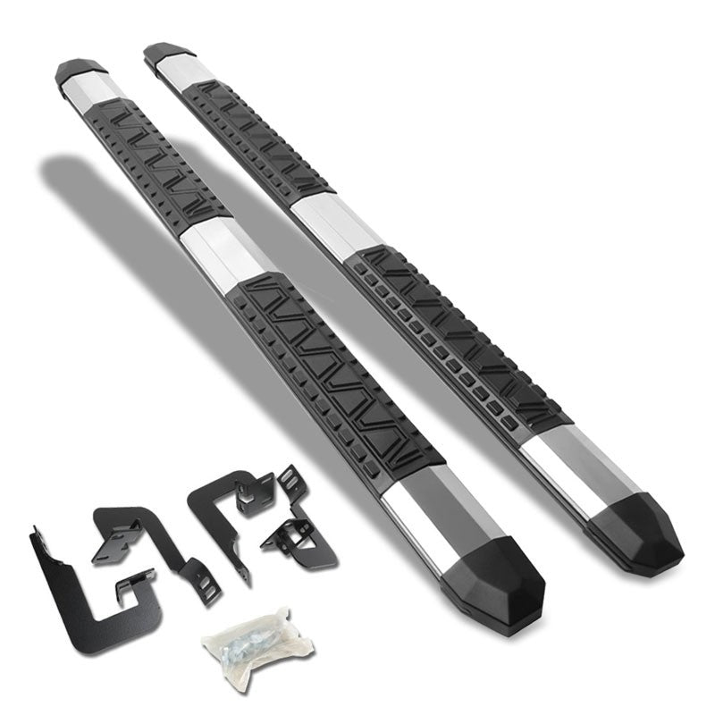 Extruded Trapezoid Metal Running Board Nerf Bar For 04-14 Ford F150 Extended Cab