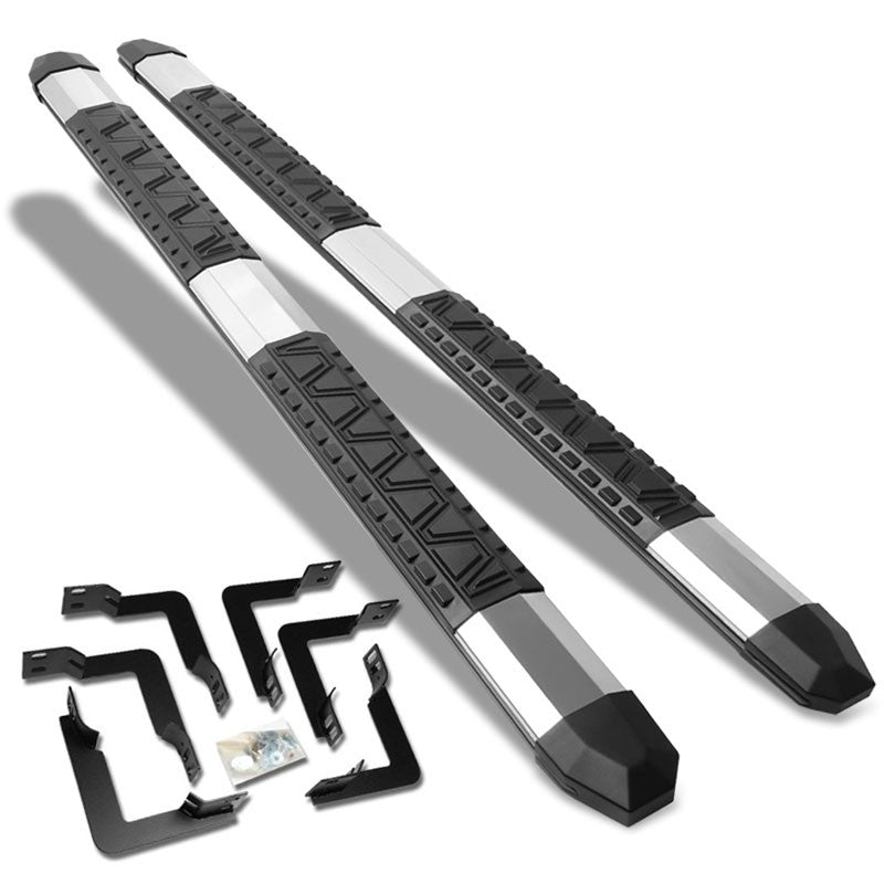 Extruded Trapezoid Metal Running Board Nerf Bar For 04-15 Nissan Titan Crew Cab